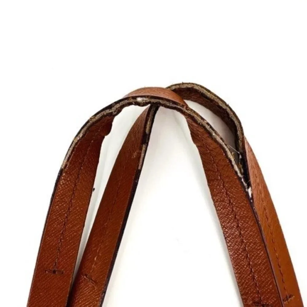 Tory Burch Purple Nylon Tote with Brown Leather Trim